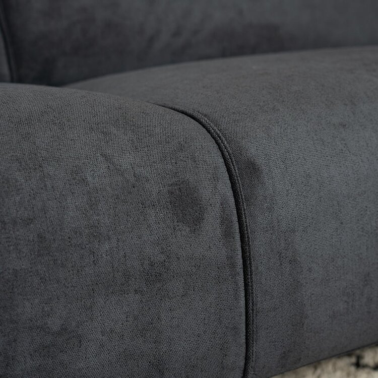 Canapé d'angle scandinave Vegas noir tissu chiné gauche/droit