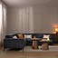 Canapé d'angle scandinave Vegas bouclette noir gauche/droit