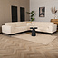 Canapé d'angle scandinave Vegas bouclette taupe gauche/droit
