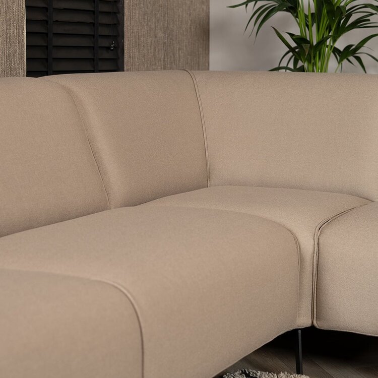 Canapé d'angle scandinave Vegas taupe gauche/droit
