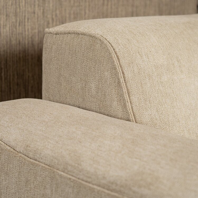 Canapé d'angle scandinave Vegas taupe tissu chiné gauche/droit