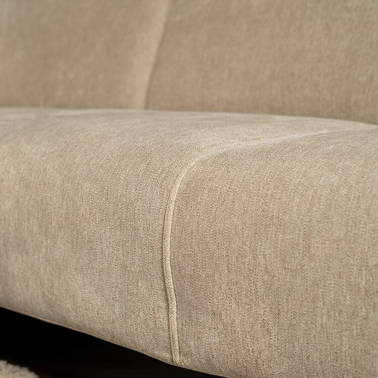 Canapé d'angle scandinave Vegas taupe tissu chiné gauche/droit