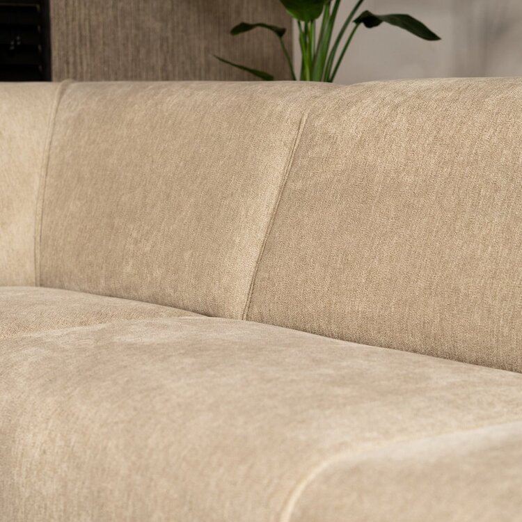 Canapé d'angle scandinave Vegas taupe tissu chiné gauche/droit