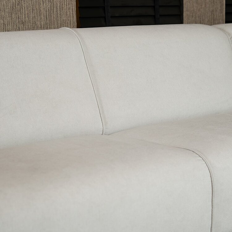 Canapé d'angle scandinave Vegas blanc tissu chiné gauche/droit