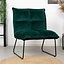 Fauteuil velours Malaga vert