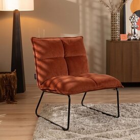 Fauteuil velours Malaga cuivre