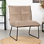 Fauteuil velours Malaga taupe