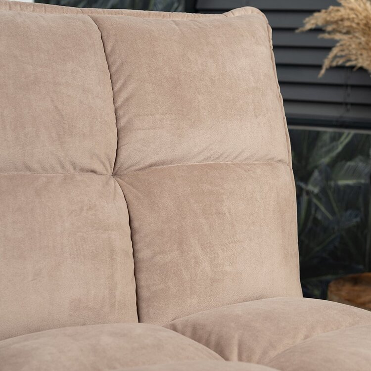 Fauteuil velours Malaga taupe