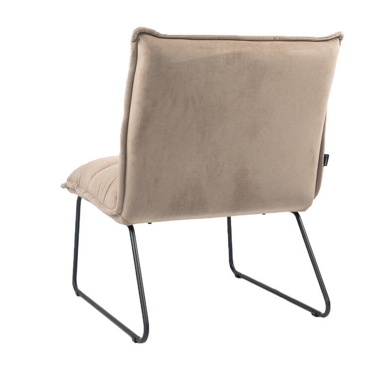 Fauteuil velours Malaga taupe