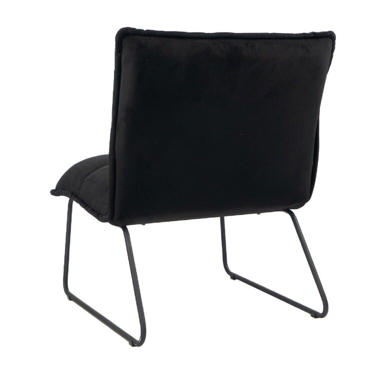 Fauteuil velours Malaga noir