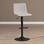 Tabouret de bar scandinave Eva pivotant en tissu recyclé gris 60-76 cm
