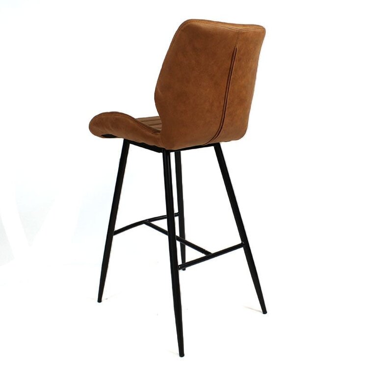 Tabouret de bar industriel Morris cognac 71 cm
