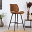 Tabouret de bar industriel Morris cognac 71 cm