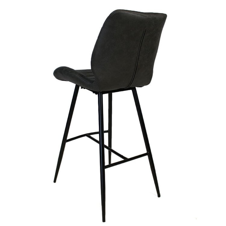 Tabouret de bar industriel Morris anthracite 71 cm