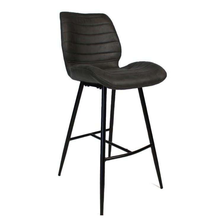 Tabouret de bar industriel Morris anthracite 71 cm