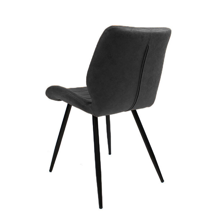 Chaise de salle à manger industrielle Morris anthracite