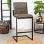 Tabouret de bar industriel Block eco-cuir anthracite 79 cm
