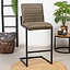 Tabouret de bar industriel Block eco-cuir vert 79 cm