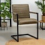 Chaise de salle à manger industrielle Block éco-cuir vert