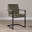 Chaise de salle à manger industrielle Block éco-cuir vert