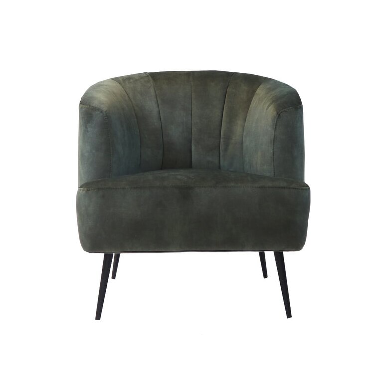 Fauteuil velours Billy vert