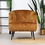 Fauteuil velours Billy jaune