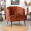 Fauteuil velours Billy cuivre