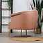 Fauteuil velours Amy rose
