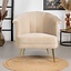 Fauteuil velours Amy champagne