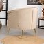 Fauteuil velours Amy champagne