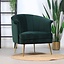 Fauteuil velours Amy vert