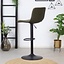 Tabouret de bar industriel Texas cuir vert 60 - 76 cm - pivotant