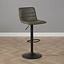 Tabouret de bar industriel Boston cuir vert 60 - 76 cm - pivotant