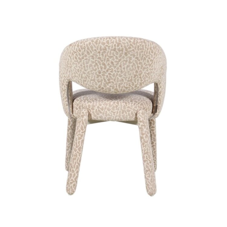Chaise de salle à manger Nala taupe Leo-Print