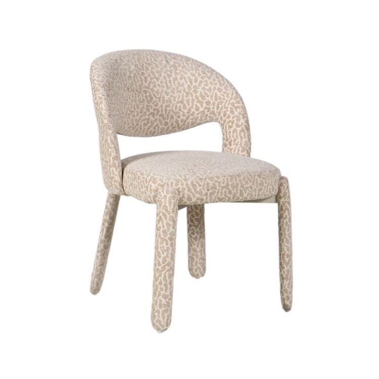 Chaise de salle à manger Nala taupe Leo-Print