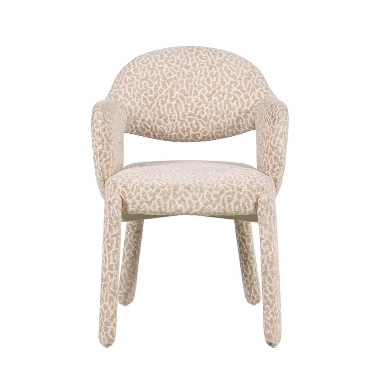 Chaise de salle à manger Leo taupe leopard