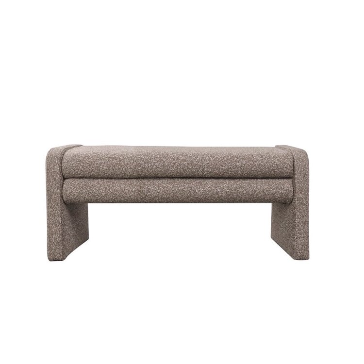 Banc de salle à manger Neil bouclé brun 100 cm