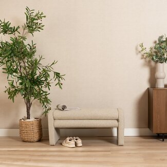 Banc de salle à manger Neil bouclé taupe 100 cm