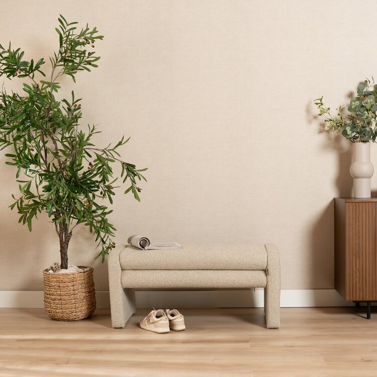 Banc de salle à manger Neil bouclé taupe 100 cm