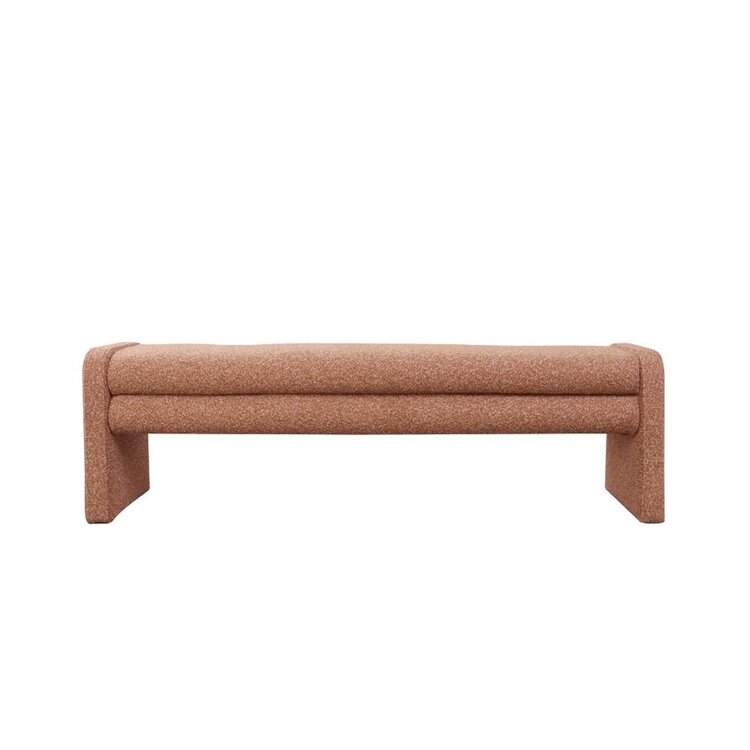 Banc de salle à manger Neil bouclé terracotta 160 cm