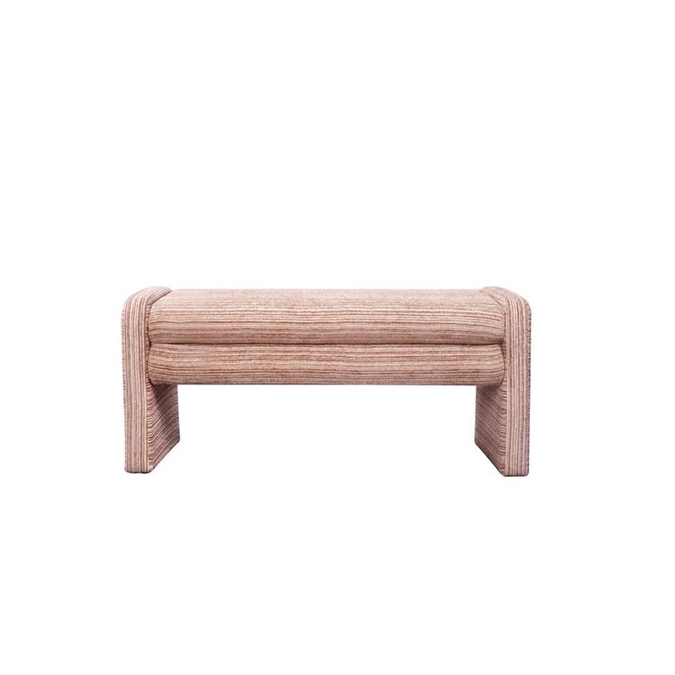 Banc de salle à manger Ravi chenille beige/pink 100 cm