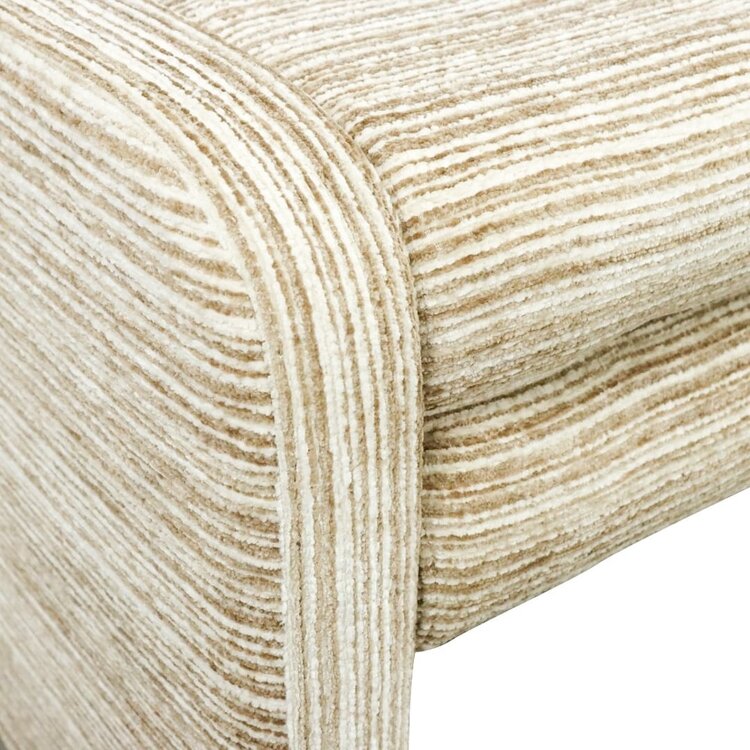 Banc de salle à manger Ravi chenille beige/taupe 100 cm