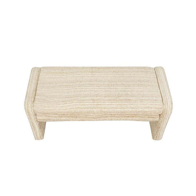 Banc de salle à manger Ravi chenille beige/taupe 100 cm
