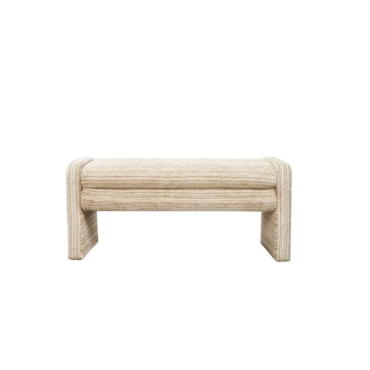 Banc de salle à manger Ravi chenille beige/taupe 100 cm