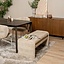 Banc de salle à manger Ravi chenille beige/taupe 100 cm