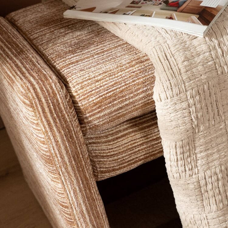 Banc de salle à manger Ravi chenille beige/pink 160 cm