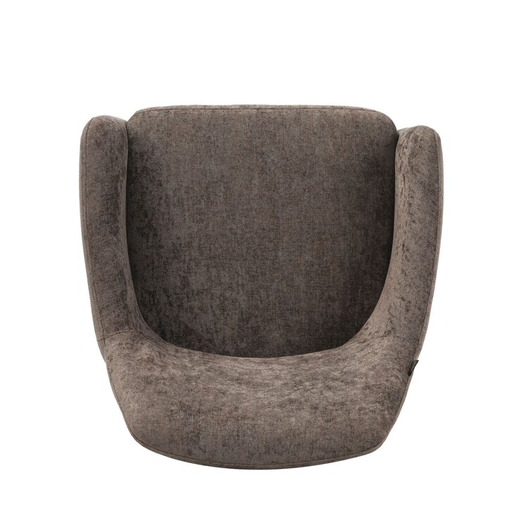 Chaise de salle à manger à roulettes Mexx velours marron