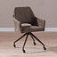 Chaise de salle à manger à roulettes Mexx velours marron