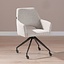 Chaise de salle à manger sur roulettes Mexx tissu chiné off white/brun