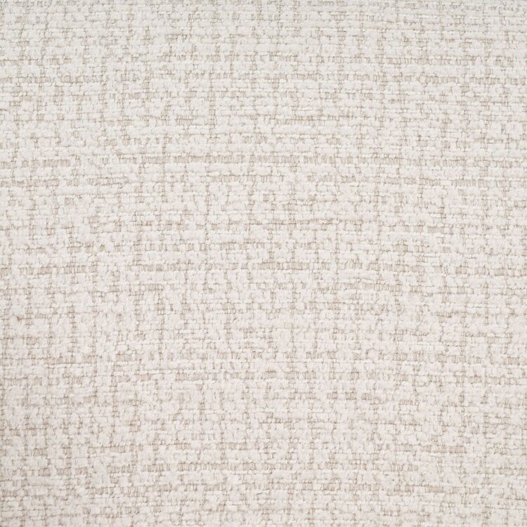 Chaise de salle à manger à roulettes Mona tissu chiné beige